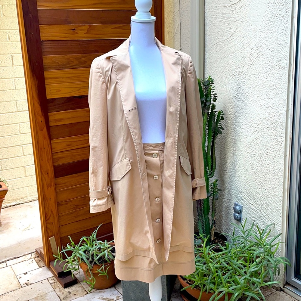 BRIONI Trench Coat w/ Matching Skirt